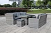 rattan corner sofa with height adjustable table