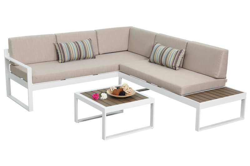 aluminium garden corner sofa