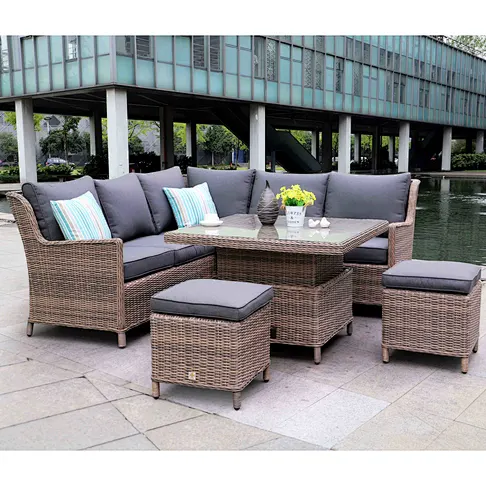 rattan corner sofa set