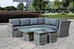 rattan corner sofa with height adjustable table