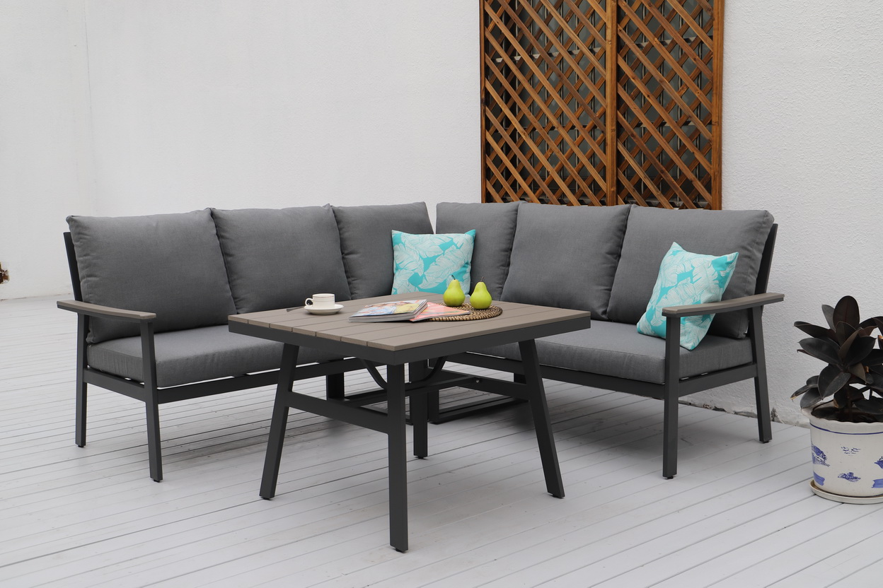aluminium garden corner sofa