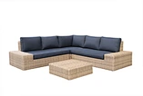 natural rattan woven corner set