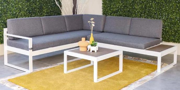 aluminium garden corner sofa