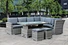 rattan corner sofa with height adjustable table