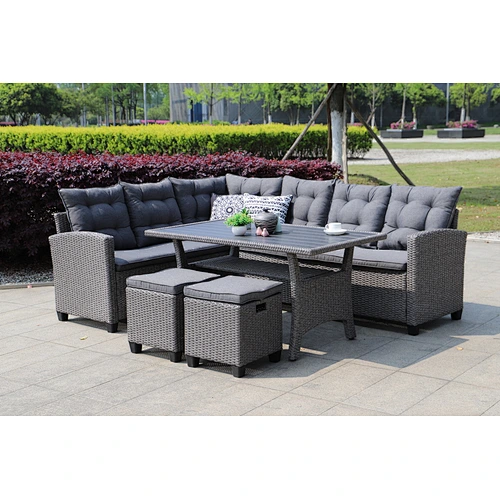 rattan corner dining set
