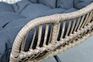 wicker armchair with footstool