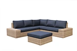 natural rattan woven corner set