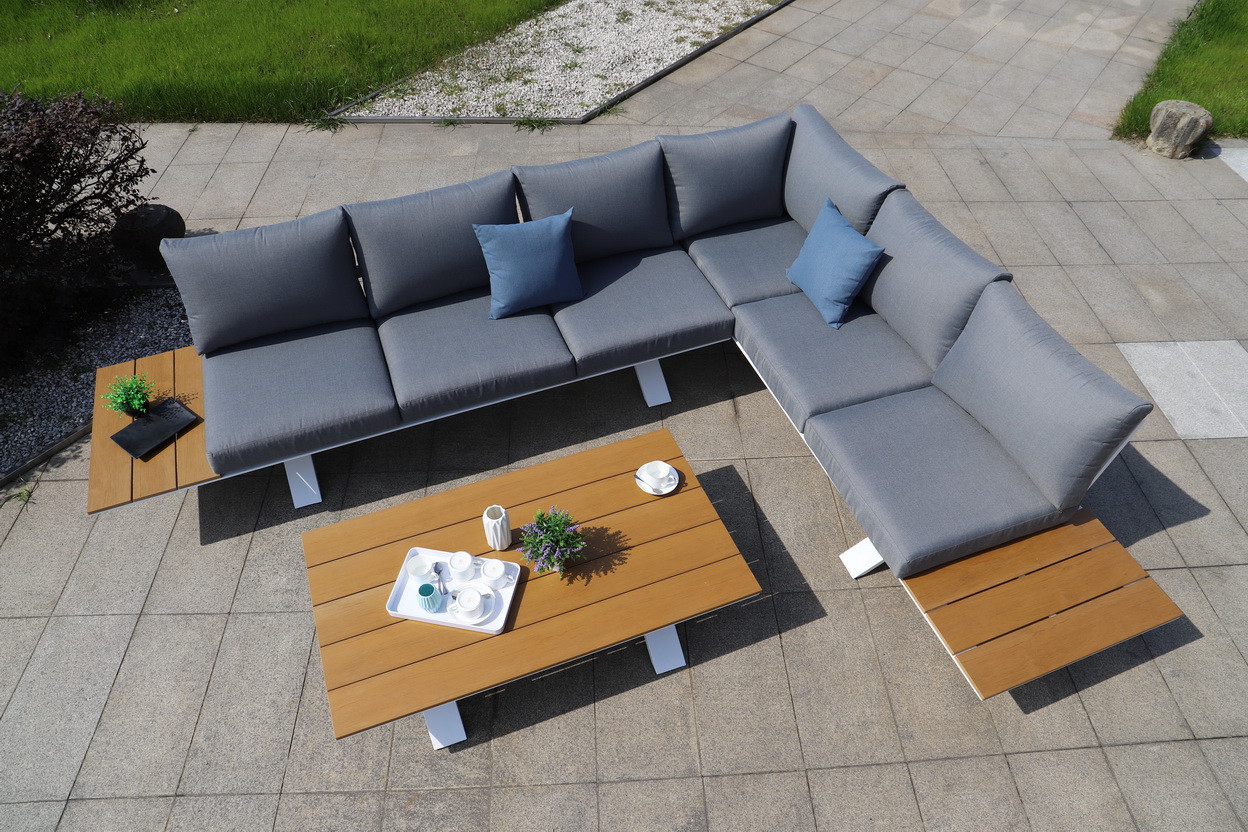 aluminium garden corner sofa