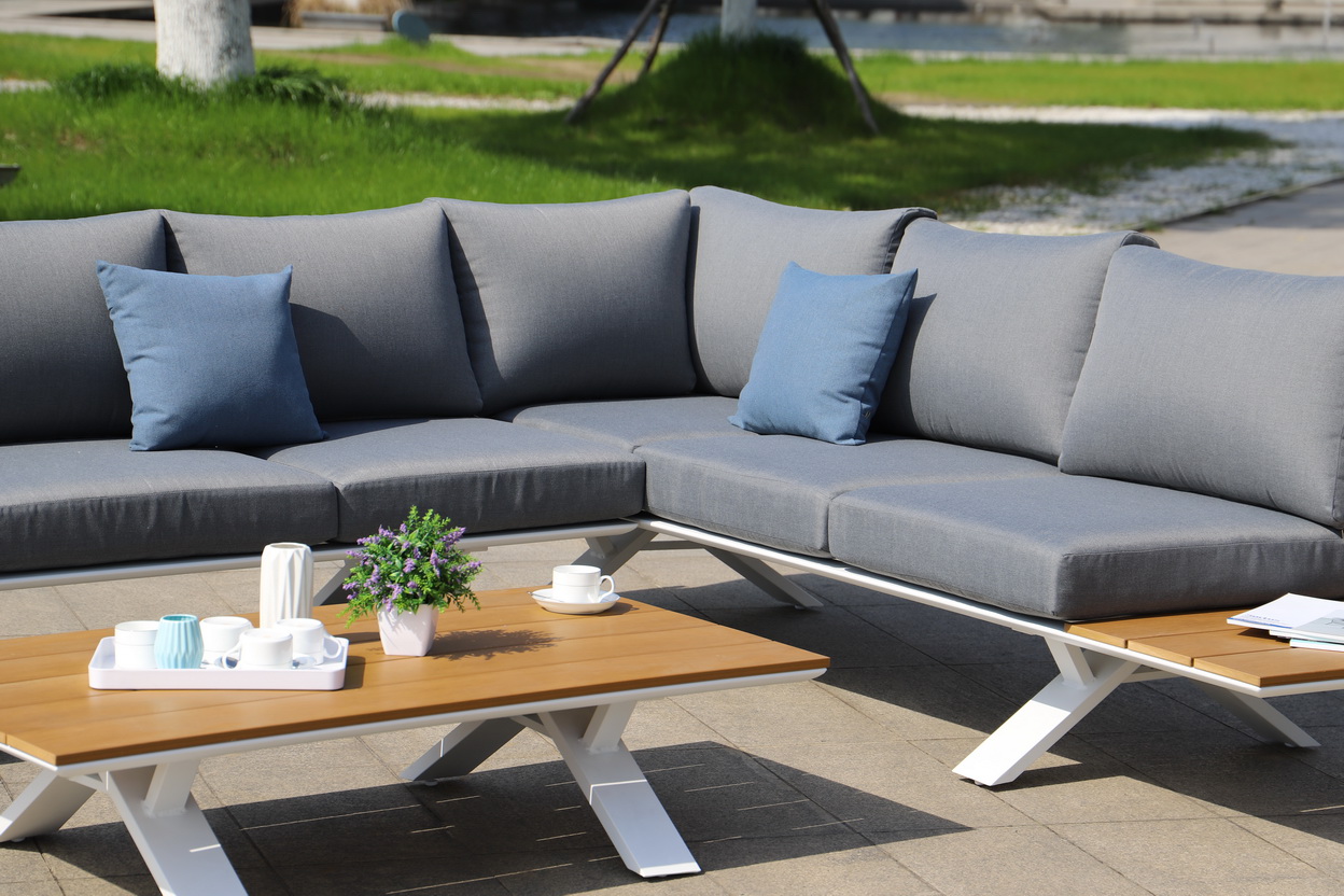 aluminium garden corner sofa
