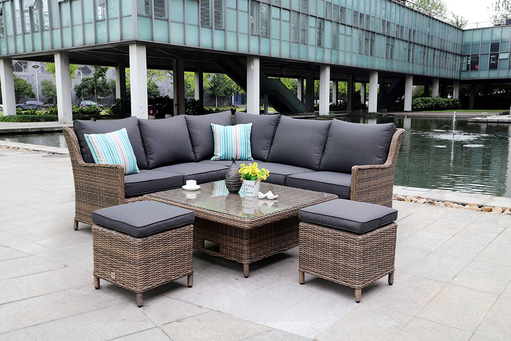 rattan corner sofa set