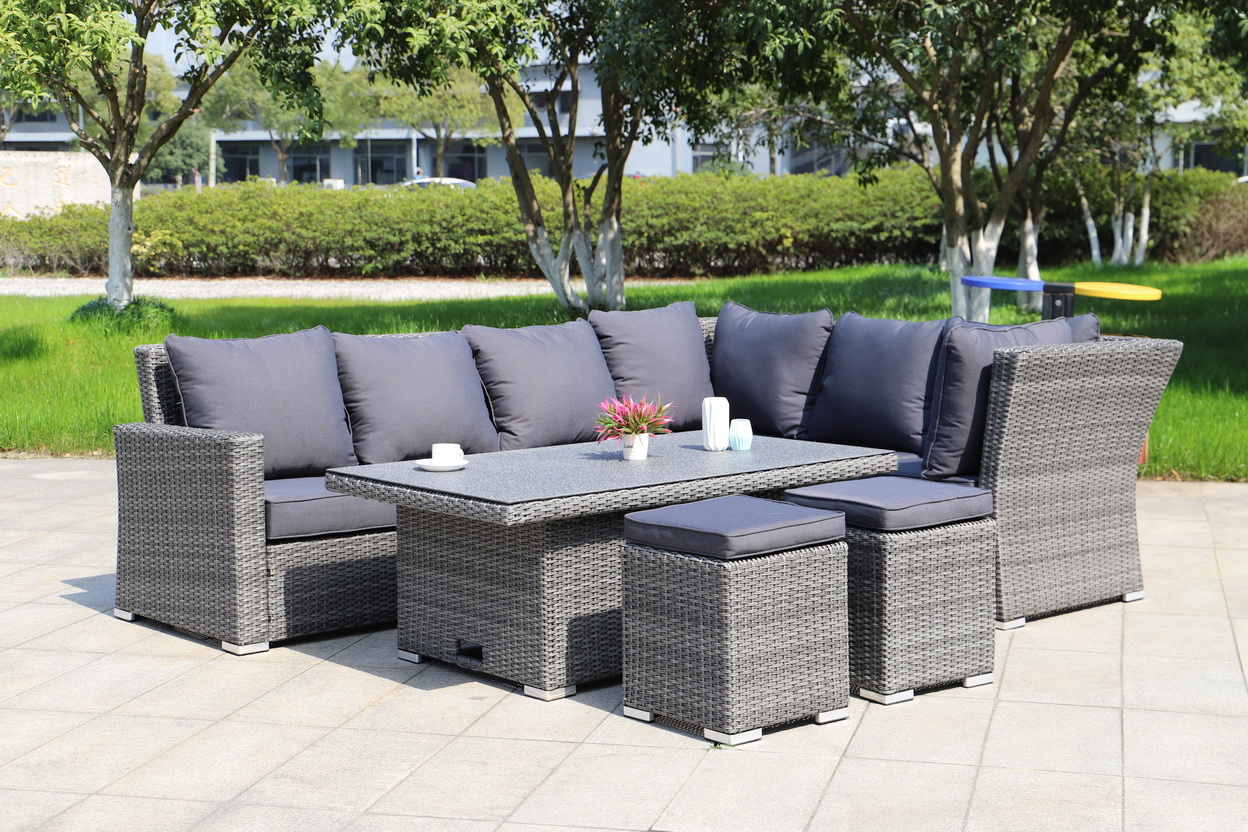 rattan corner set