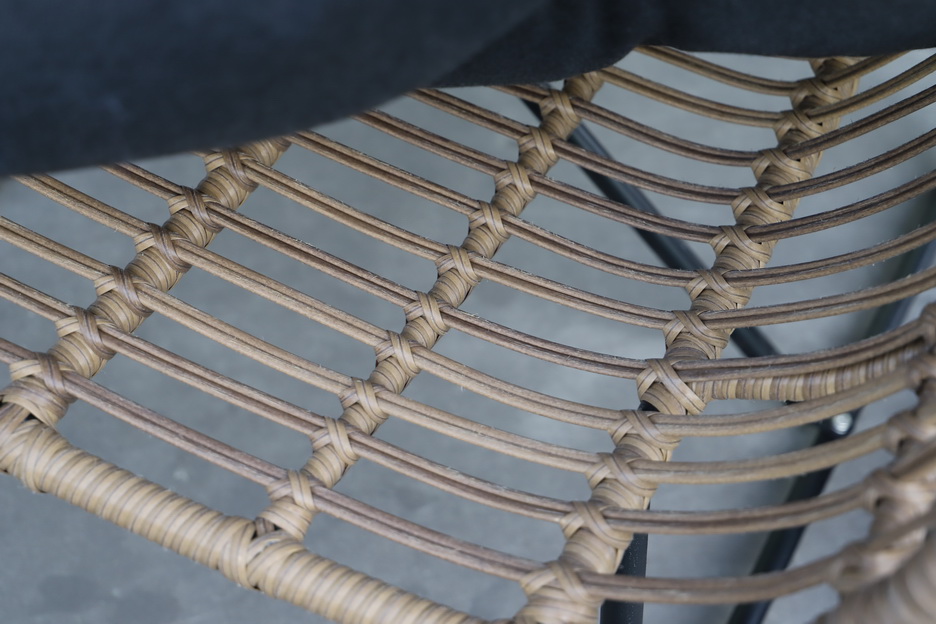 wicker armchair with footstool