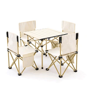Folding tables and chairs five piece set