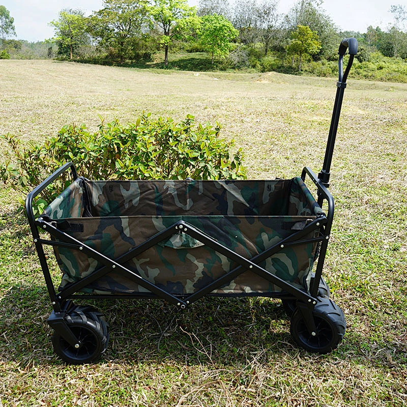 Outdoor Collapsible Utility Camping Garden Metal Folding Beach Wagon Cart