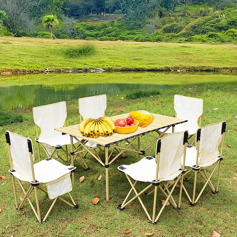 Folding tables and chairs