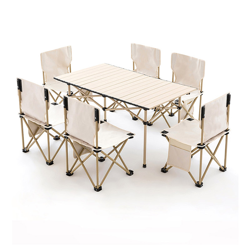 Folding tables and chairs