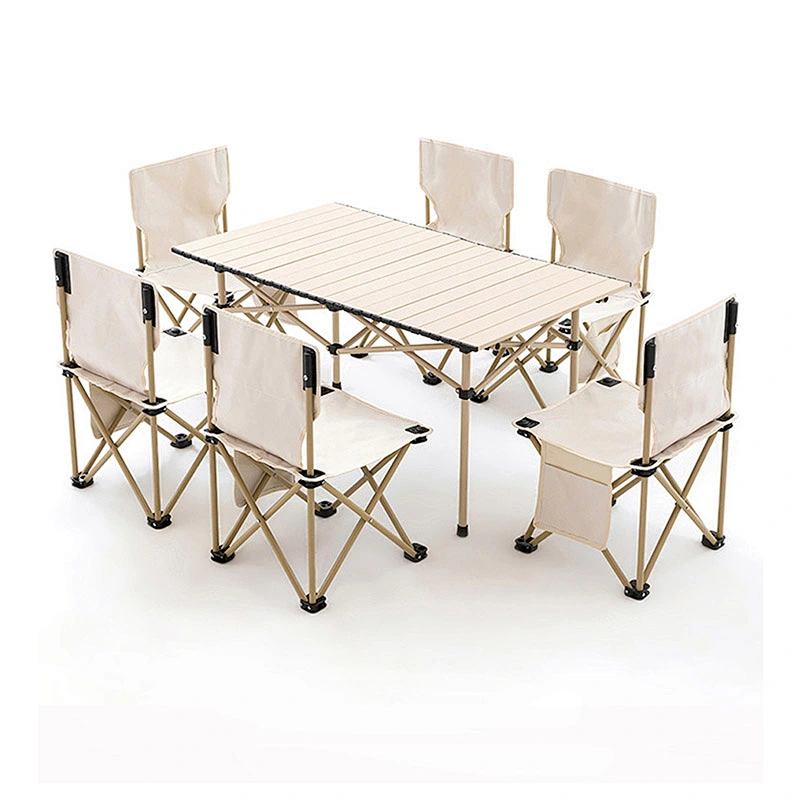 Folding tables and chairs