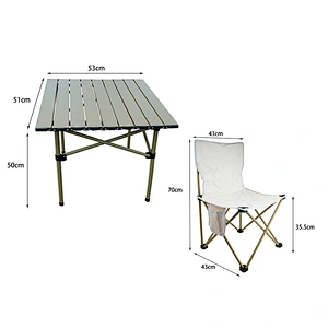 Folding tables and chairs five piece set