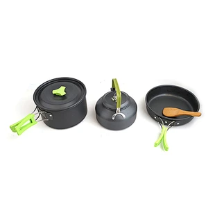 3 pcs outdoor cooking set will Aluminum alloy and non-stick coating