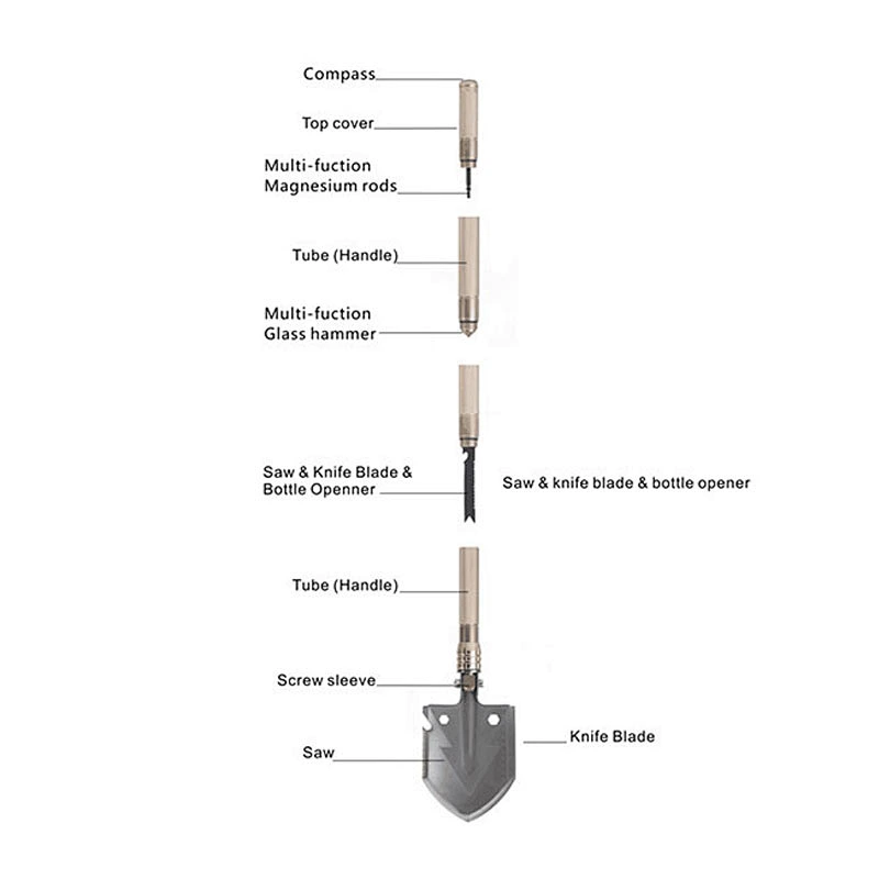 Cheap Price Mini Chinese Shovel Foldable Outdoor Survival Camping Shovel