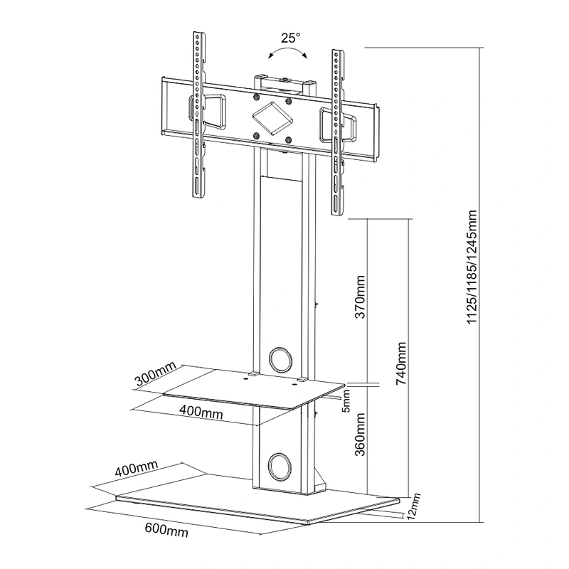 MODERN SLIM TV FLOOR STAND