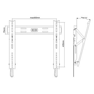 SUPER SLIM FIXED TV WALL MOUNT