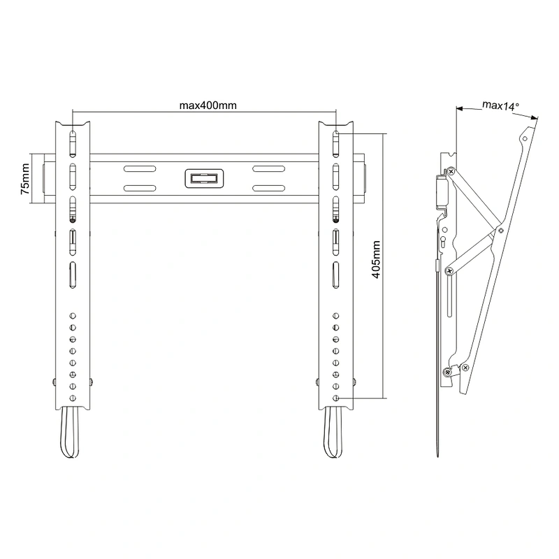 SUPER SLIM FIXED TV WALL MOUNT