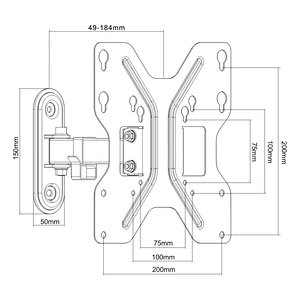FULL MOTION FLAT&CURVED TV WALL MOUNT
