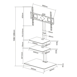 MODERN SLIM TV FLOOR STAND