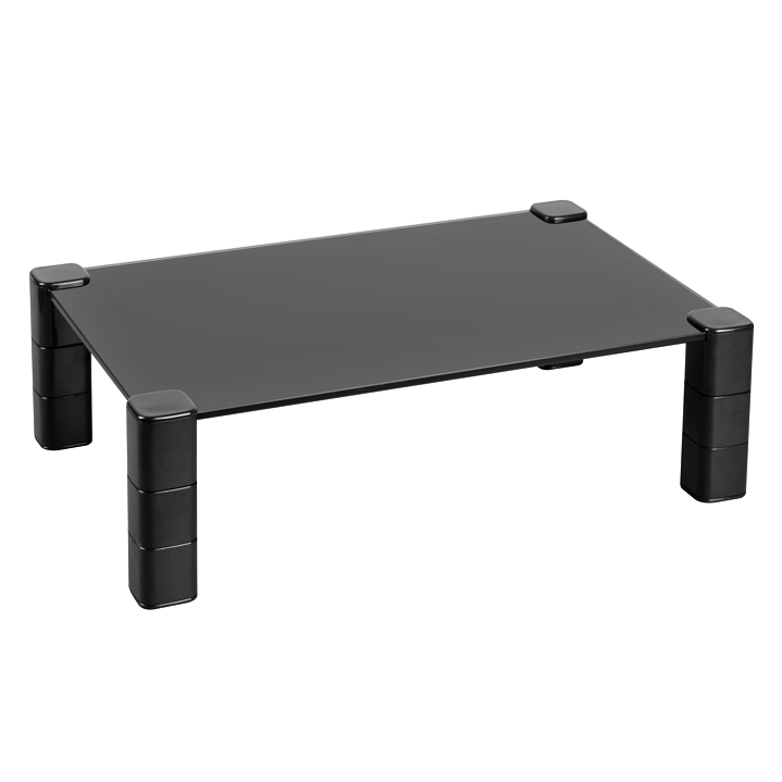 ADJUSTABLE GLASS MONITOR STAND RISER