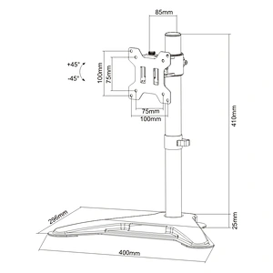 SINGLE MONITOR ARTICULATING DESK STAND