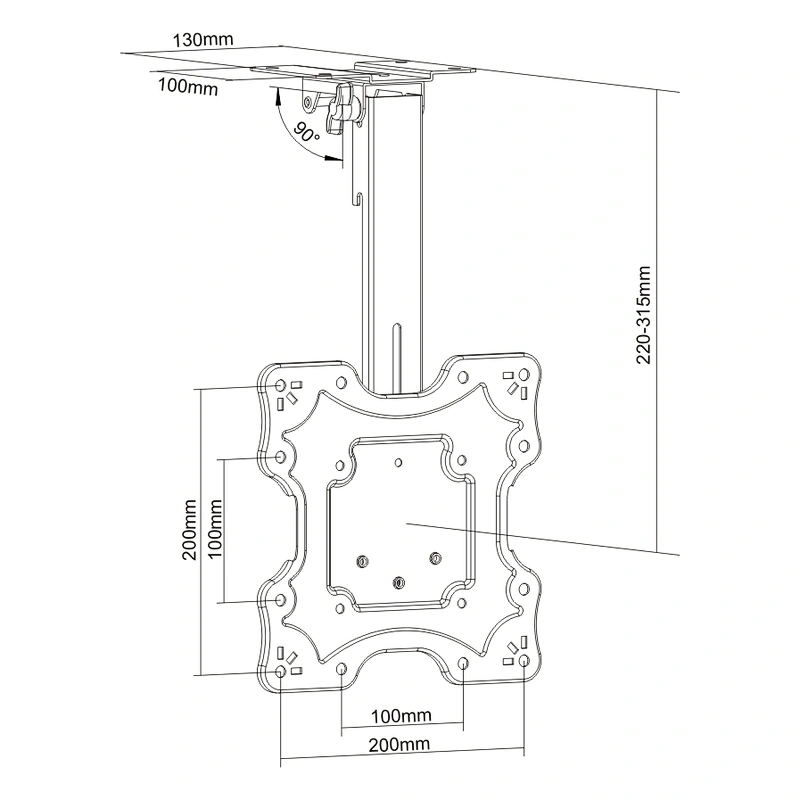 FOLDING CEILING MOUNT