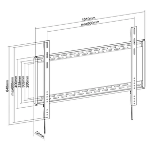 X-LARGE FIXED TV WALL MOUNT