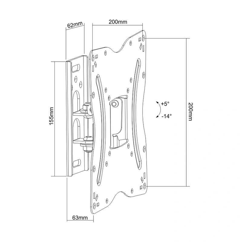 LOW COST FULL MOTION TV/MONITOR WALL MOUNT