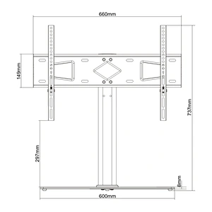 TABLETOP TV STAND WITH GLASS BASE