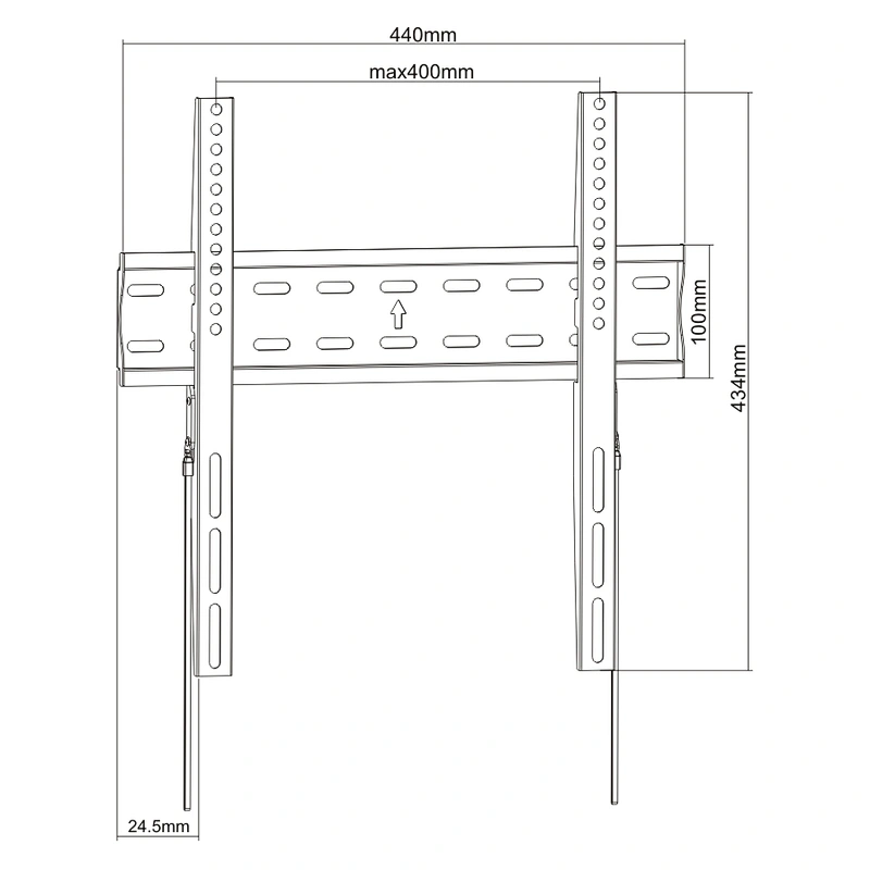FIXED TV WALL MOUNT WITH SPRING LOCK