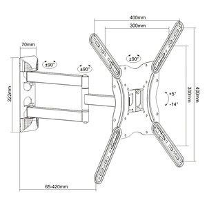 LOW COST FULL MOTION TV WALL MOUNT