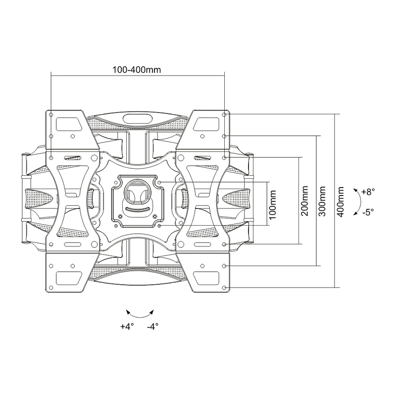 BUTTERFLY-DESIGN FULL MOTION TV WALL MOUNT