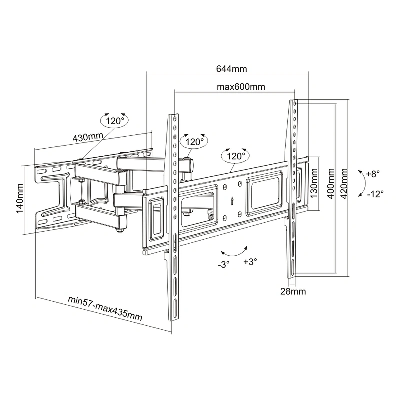 SUPER ECONOMIC ARTICULATING TV WALL MOUNT