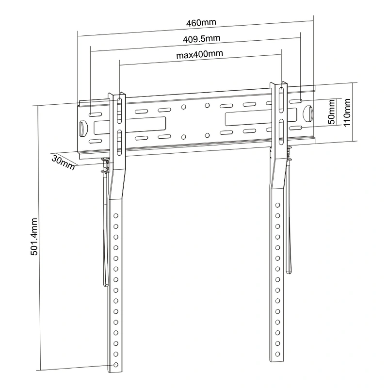 SHAPED TV MOUNT FOR HUMP BACK TV