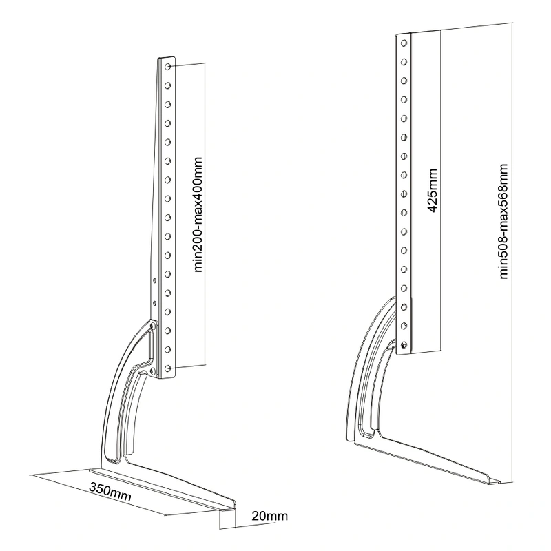 ADJUSTABLE TABLETOP TV STAND