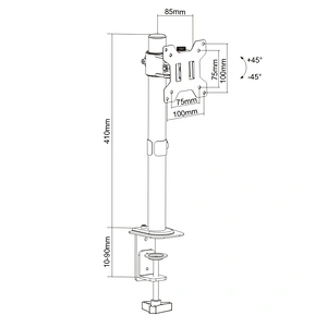 SINGLE MONITOR STEEL ARTICULATING MONITOR MOUNT