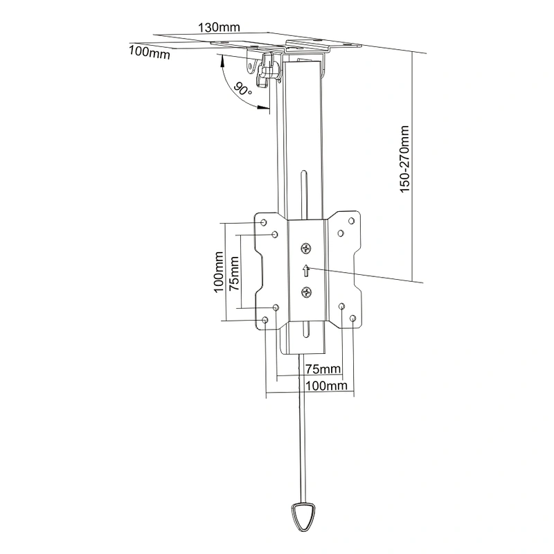FOLD-UP TV CEILING MOUNT