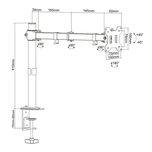 SINGLE MONITOR STEEL ARTICULATING MONITOR MOUNT