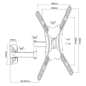 LOW COST FULL MOTION TV WALL MOUNT