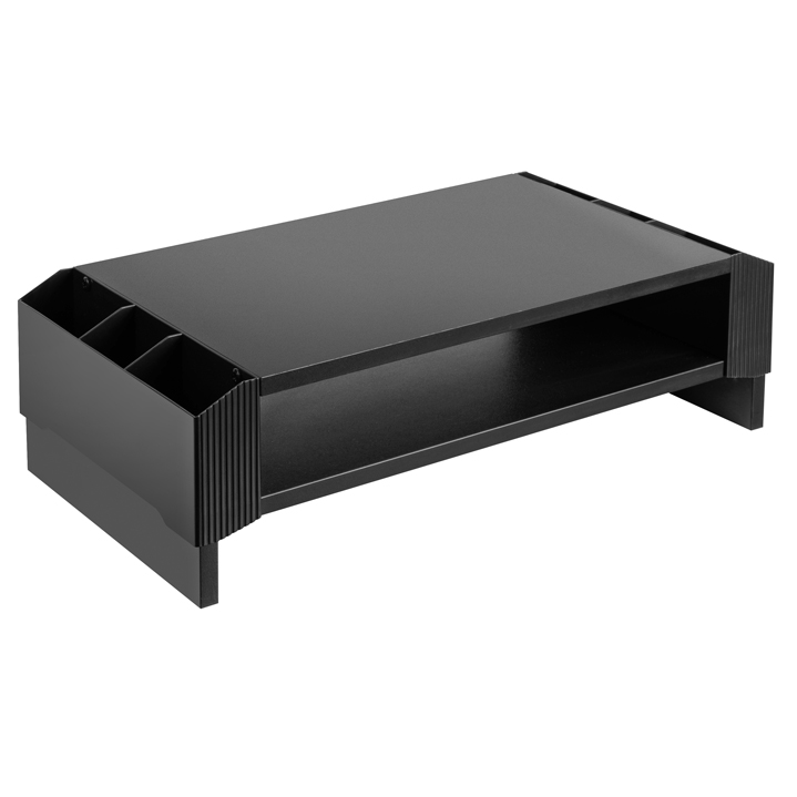 WOODEN MONITOR STAND RISER WITH STORAGE
