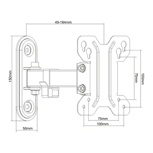 FULL MOTION FLAT&CURVED TV/MONITOR WALL MOUNT