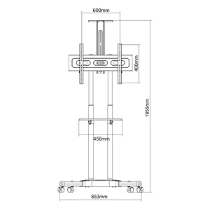 VERSATILE & COMPACT MOBILE TV STAND