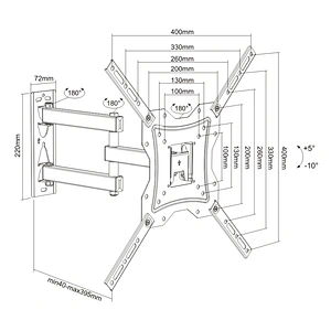 ECONOMIC FULL MOTION TV WALL MOUNT