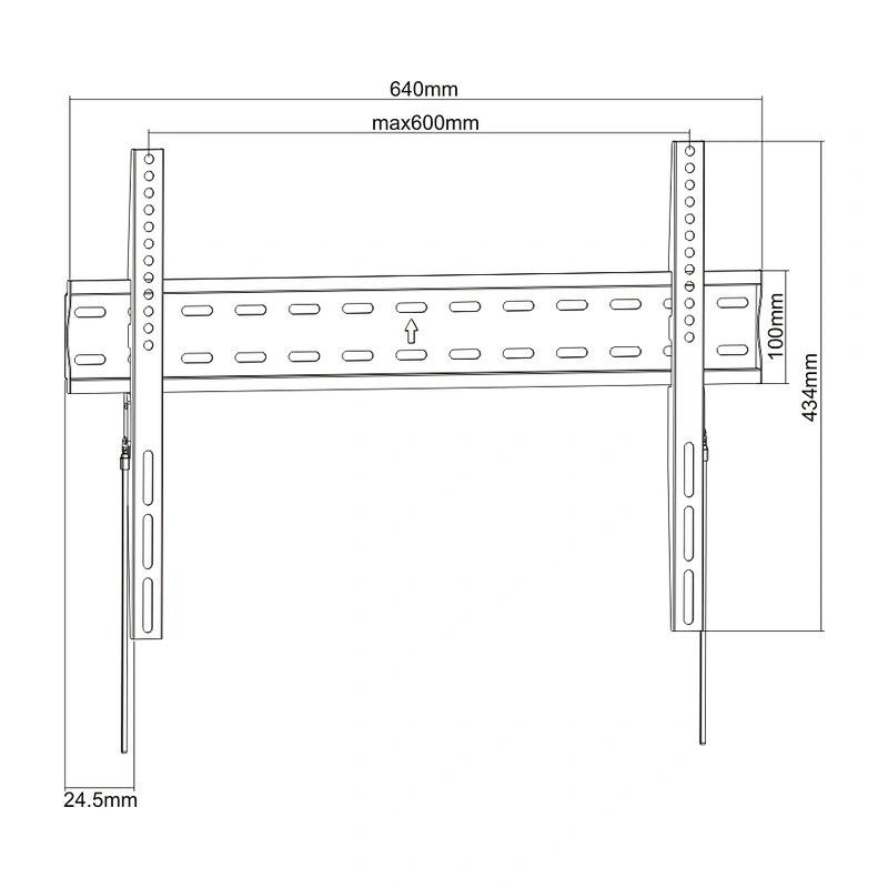 FIXED TV WALL MOUNT WITH SPRING LOCK